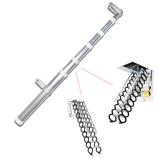 Metal Staircase Handrail folds the aluminium telescopic handrail for hinged attic stairs-ladder accessories