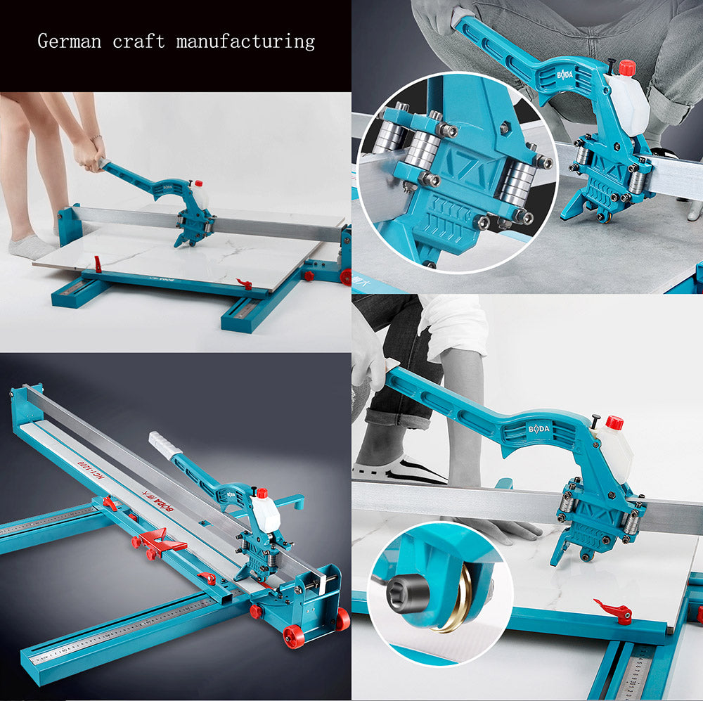 Tile Cutter Manual Fixed Ceramic Glass Floor Cutting Tool Adjustable Laser Guide with Pulley